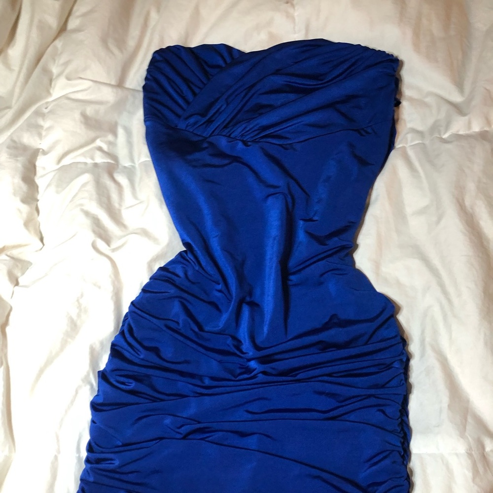 Royal blue designer dress